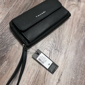 Tahari Black Zippered Wallet